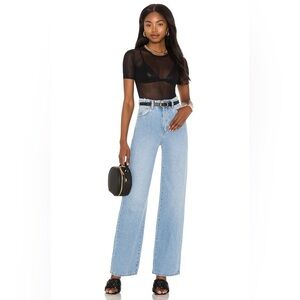 ROLLA'S Heidi High Rise Loose Straight Baggy Wide Leg Light Blue Jeans